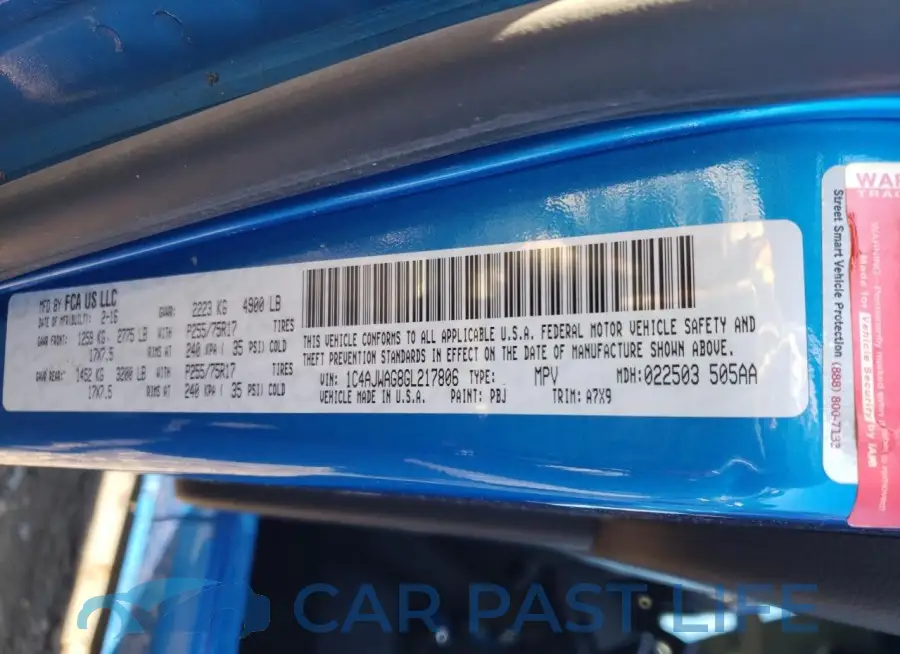 1C4AJWAG8GL217806# 12