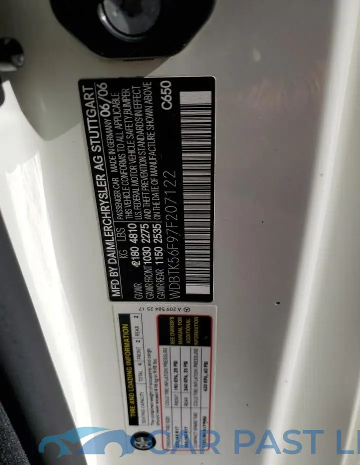 WDBTK56F97F207122# 12