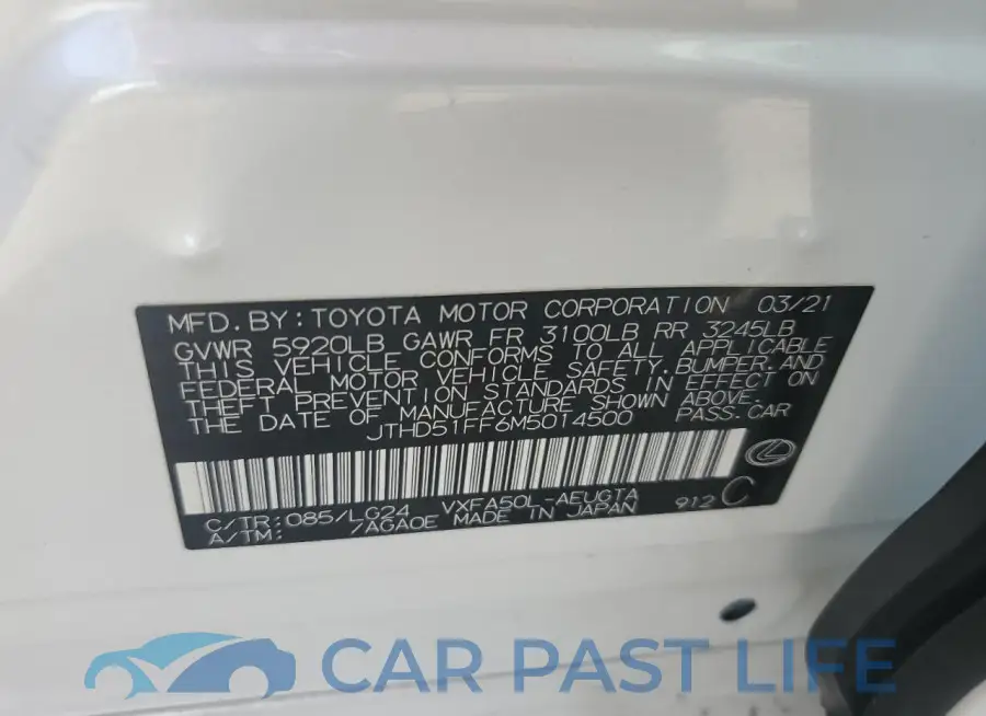 JTHD51FF6M5014500# 12