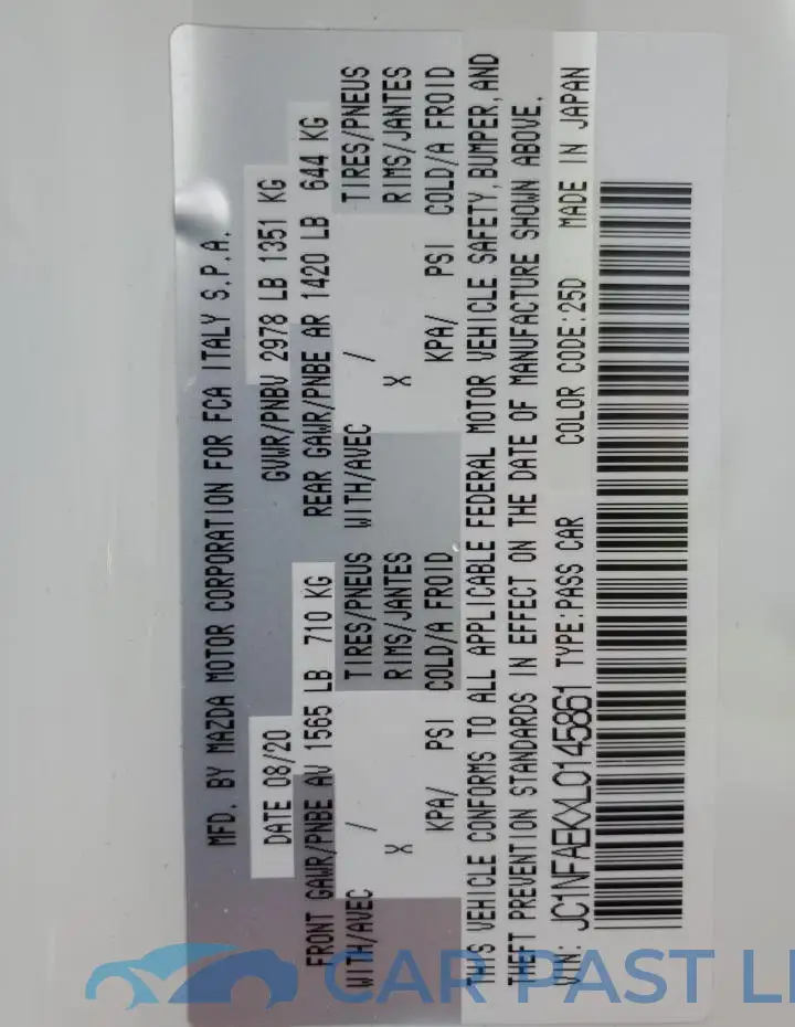 JC1NFAEKXL0145861# 13