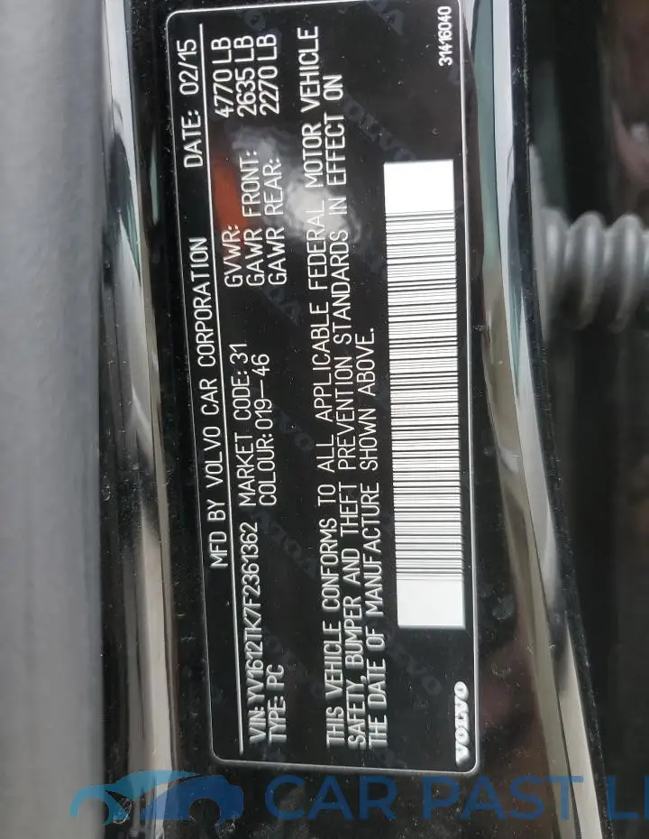 YV1612TK7F2361362# 12
