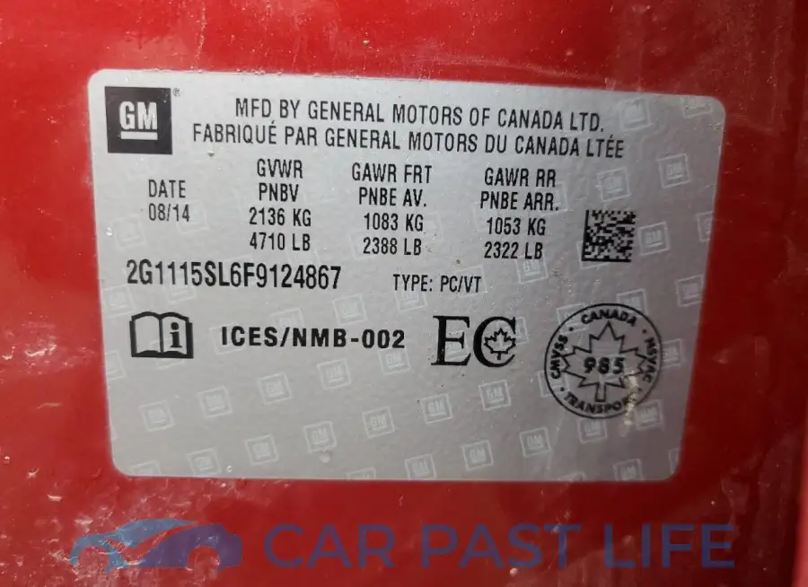 2G1115SL6F9124867# 12