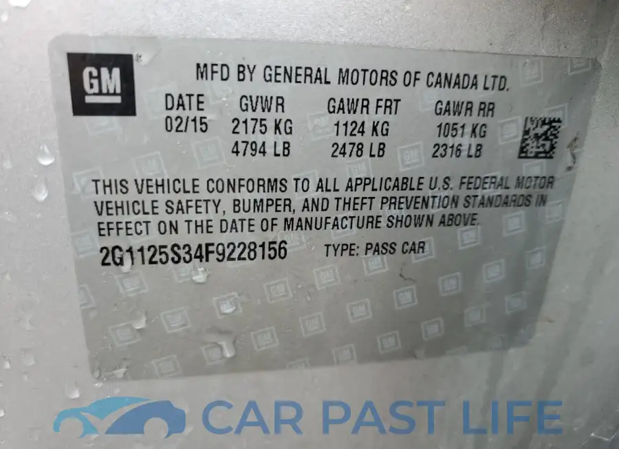 2G1125S34F9228156# 12