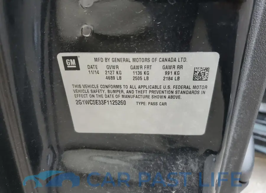 2G1WC5E33F1125260# 12