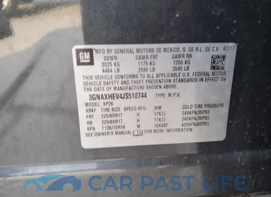 3GNAXHEV4JS510744# 13