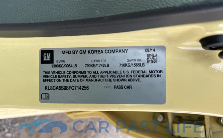 KL8CA6S98FC714256# 10