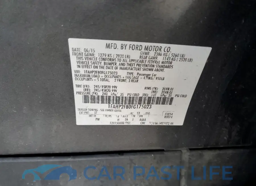 1FAHP2F80FG175023# 12