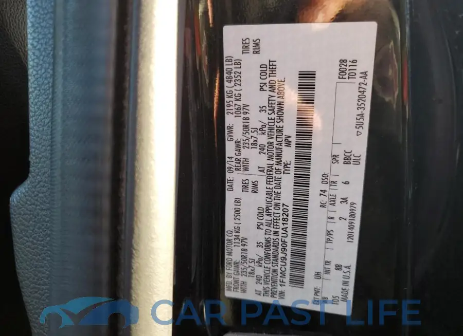 1FMCU9J90FUA18207# 13