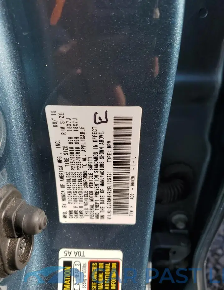 5J6RM4H92FL125721# 13