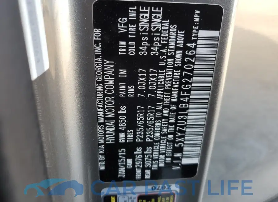 5XYZU3LB4FG270264# 14