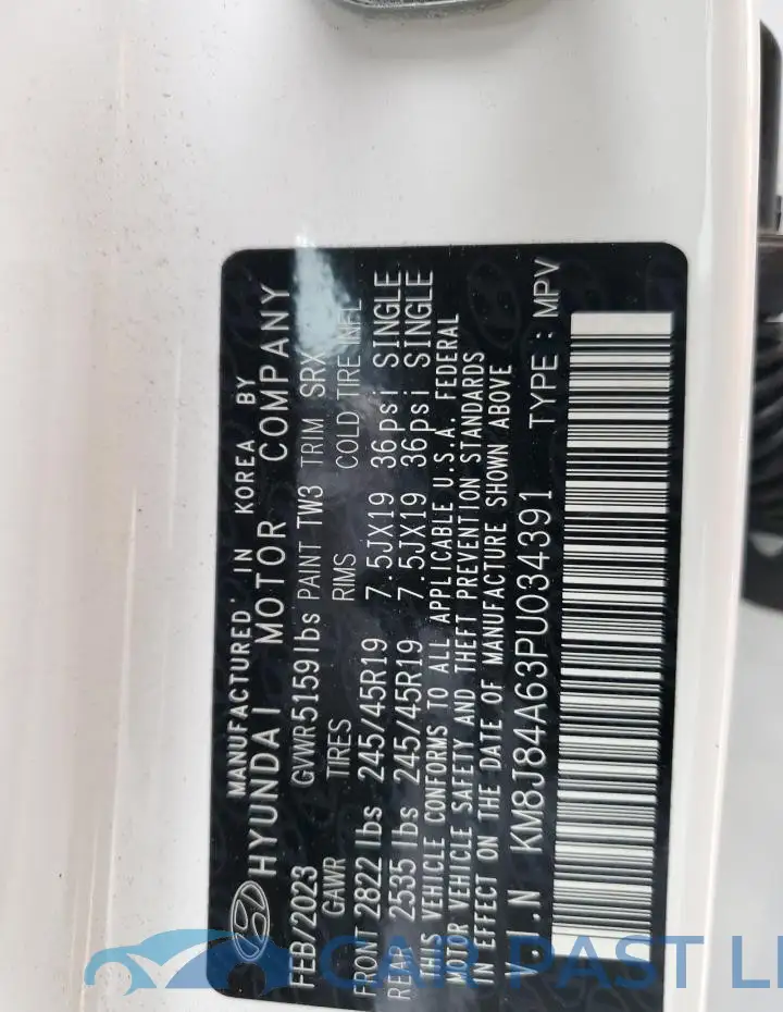 KM8J84A63PU034391# 13