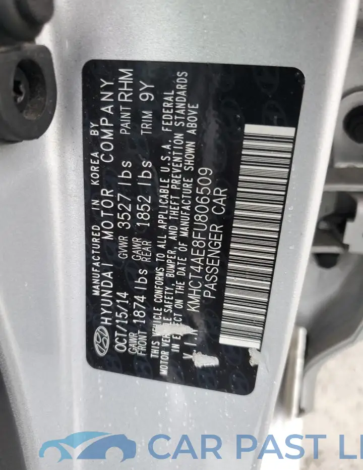 KMHCT4AE8FU806509# 12