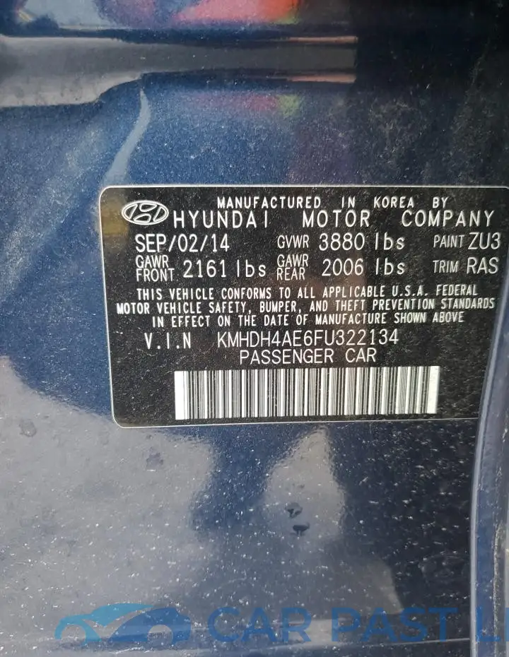 KMHDH4AE6FU322134# 12