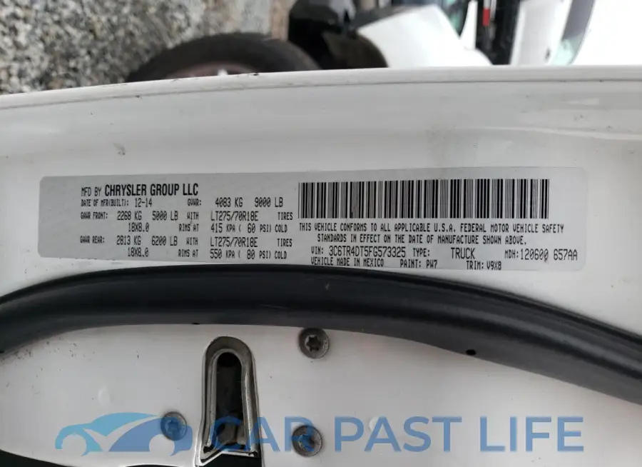 3C6TR4DT5FG573325# 12