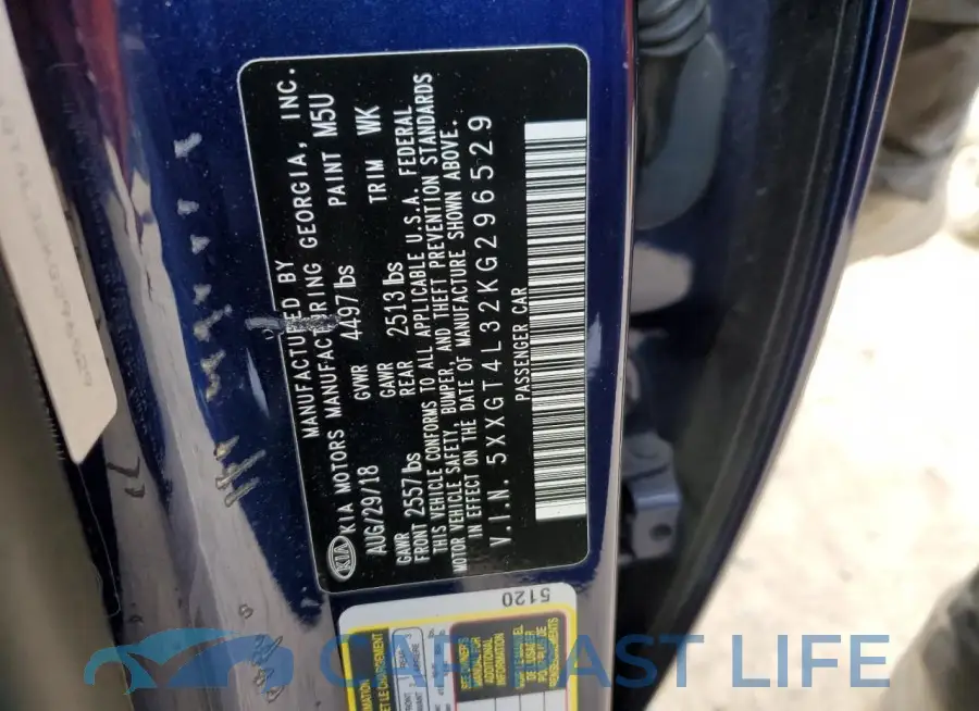 5XXGT4L32KG296529# 13