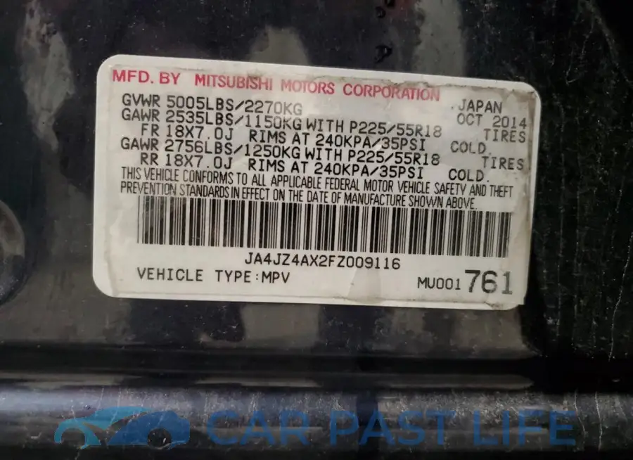 JA4JZ4AX2FZ009116# 13