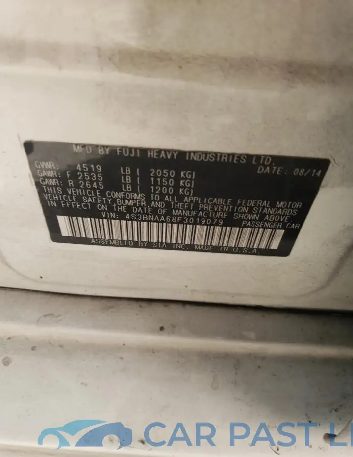 4S3BNAA68F3019079# 12