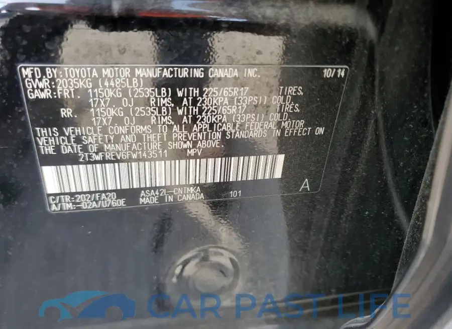 2T3WFREV6FW143511# 13