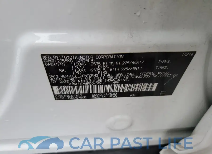 JTMWFREV8FD045867# 13