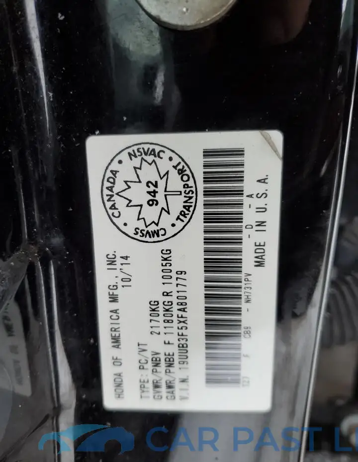 19UUB3F5XFA801779# 13