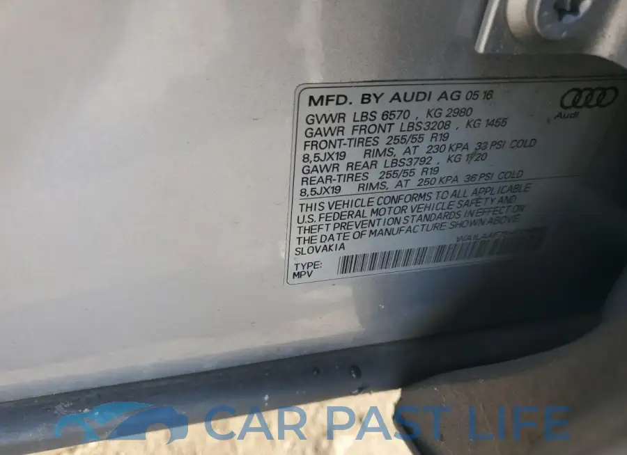 WA1LAAF75HD018660# 13