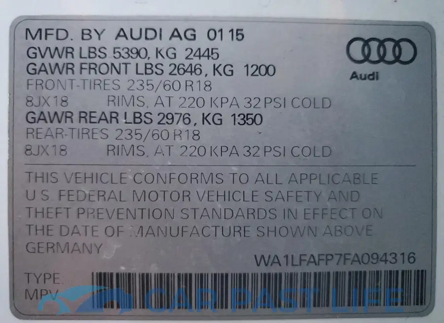 WA1LFAFP7FA094316# 14