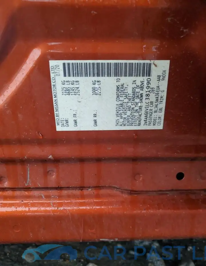 1N4AA6EV1LC381990# 12