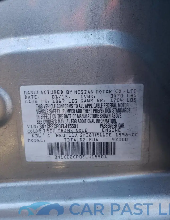 3N1CE2CP0FL415501# 12