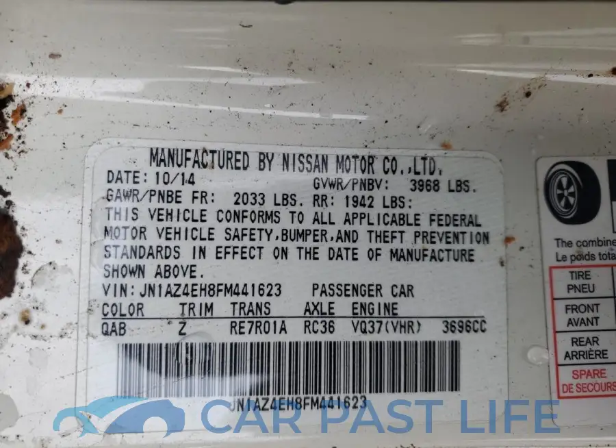 JN1AZ4EH8FM441623# 12