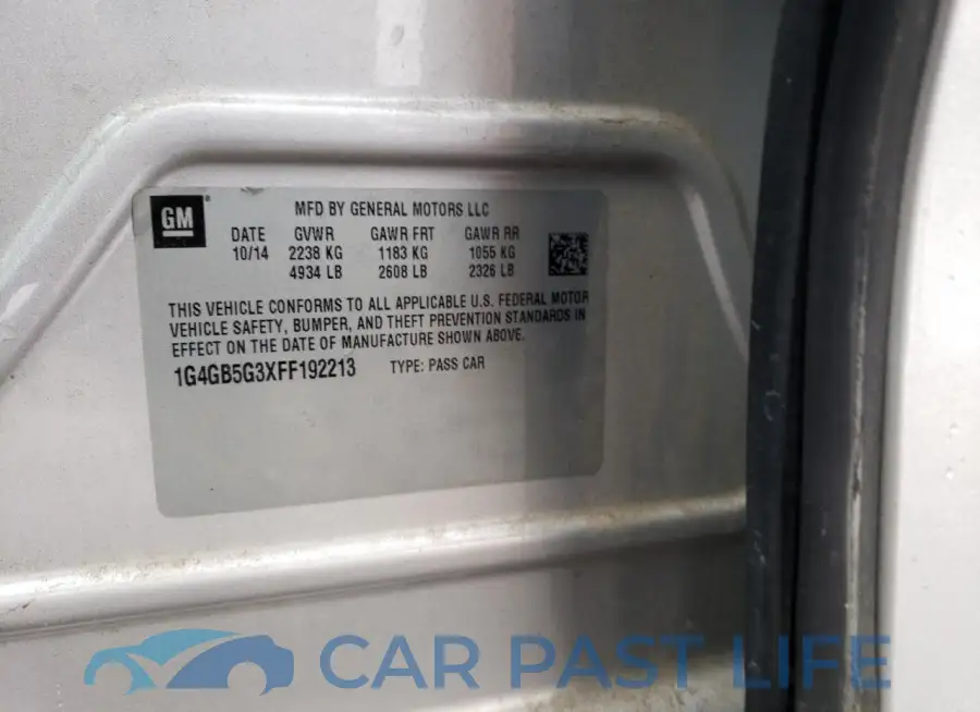 1G4GB5G3XFF192213# 13