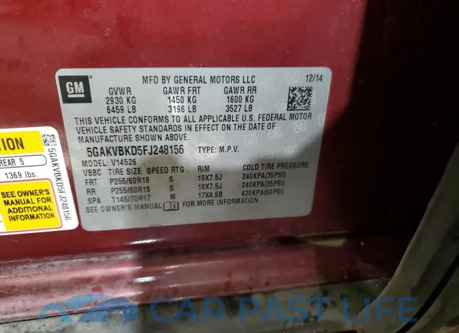 5GAKVBKD5FJ248156# 13