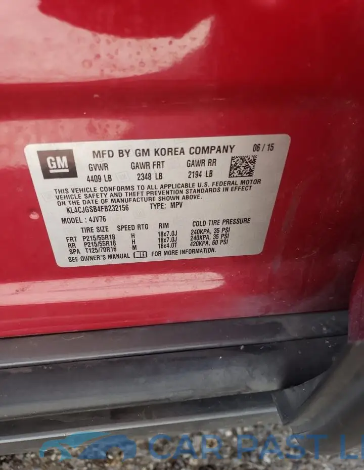 KL4CJGSB4FB232156# 12