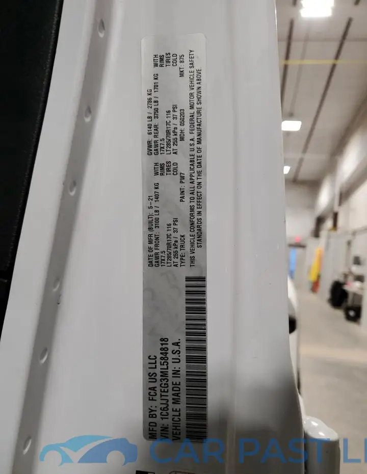 1C6JJTEG3ML584818# 12
