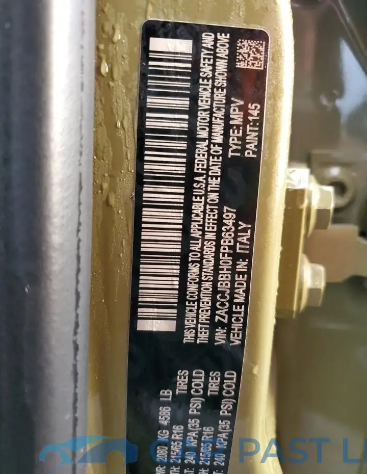 ZACCJBBH0FPB63497# 13