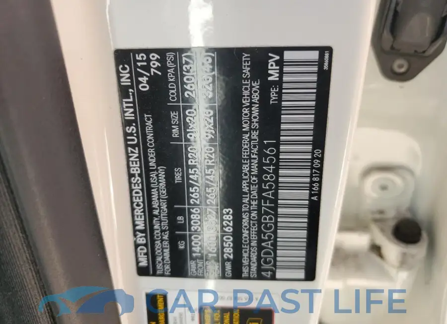 4JGDA5GB7FA584561# 12