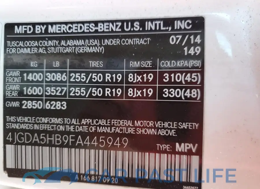 4JGDA5HB9FA445949# 14