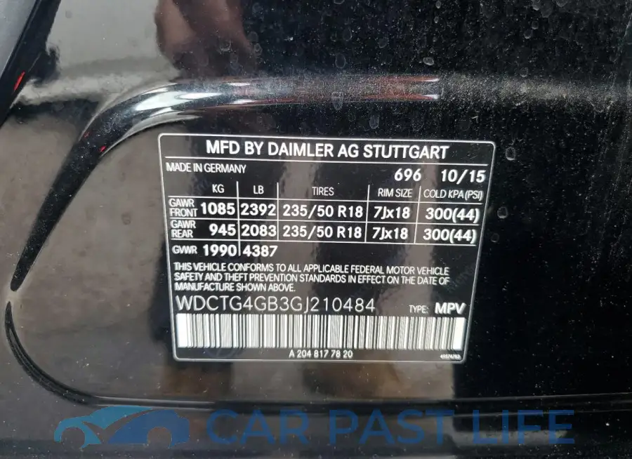 WDCTG4GB3GJ210484# 12