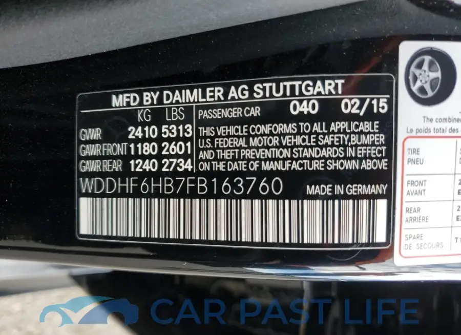 WDDHF6HB7FB163760# 12