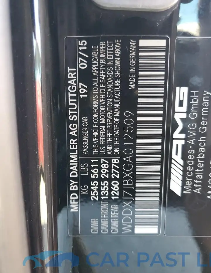 WDDXJ7JBXGA012509# 12