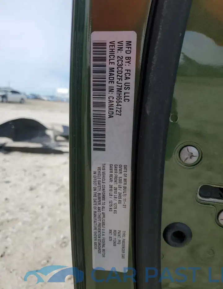 2C3CDZFJ7MH664727# 13