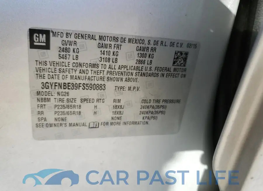3GYFNBE39FS590883# 13
