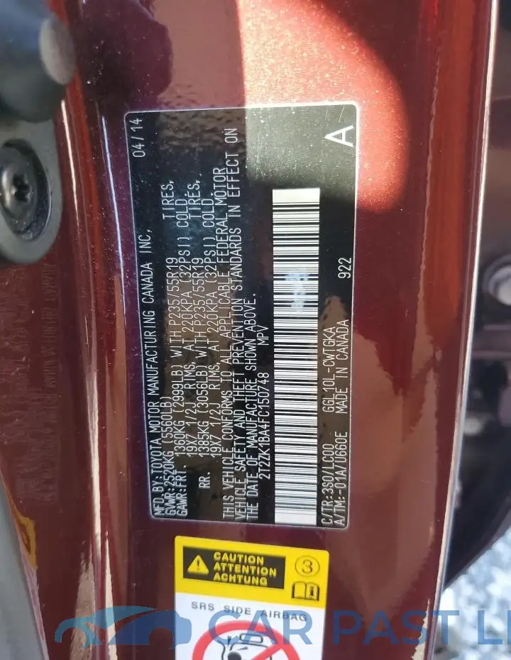 2T2ZK1BA4FC150748# 13