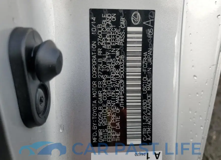 JTHHP5BC3F5000328# 12
