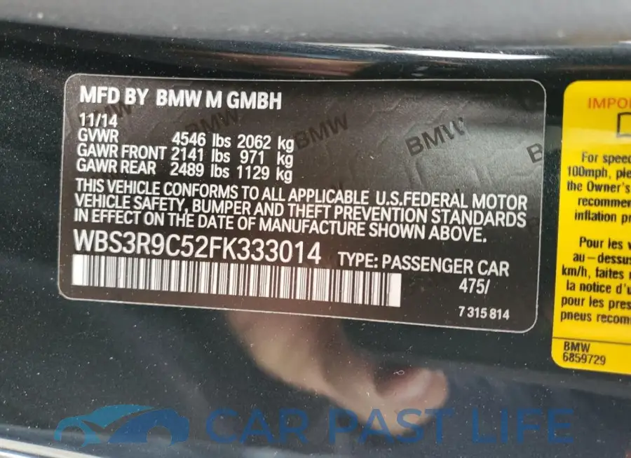 WBS3R9C52FK333014# 12