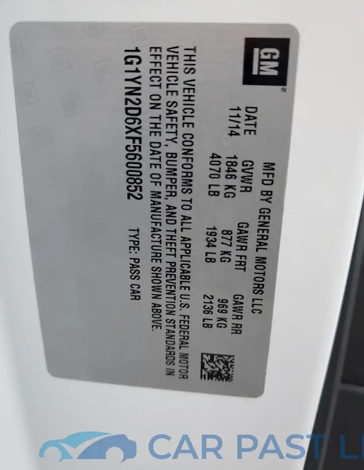 1G1YN2D6XF5600852# 13