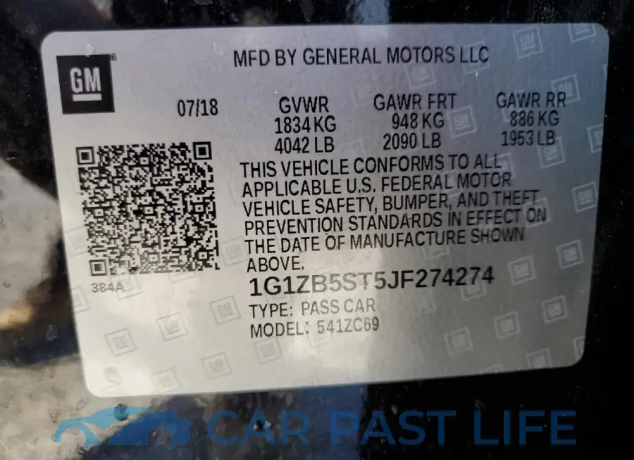 1G1ZB5ST5JF274274# 12