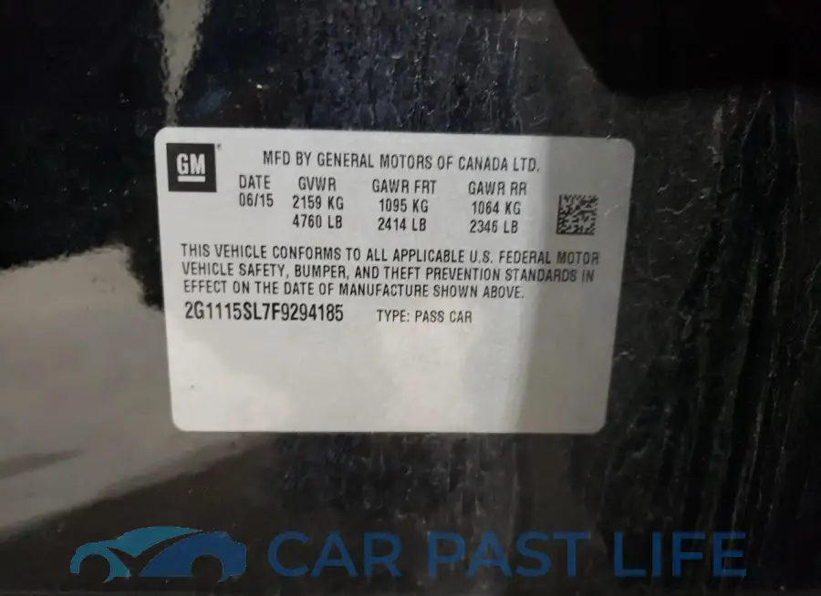 2G1115SL7F9294185# 13
