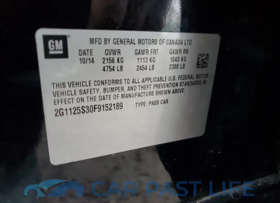 2G1125S30F9152189# 12