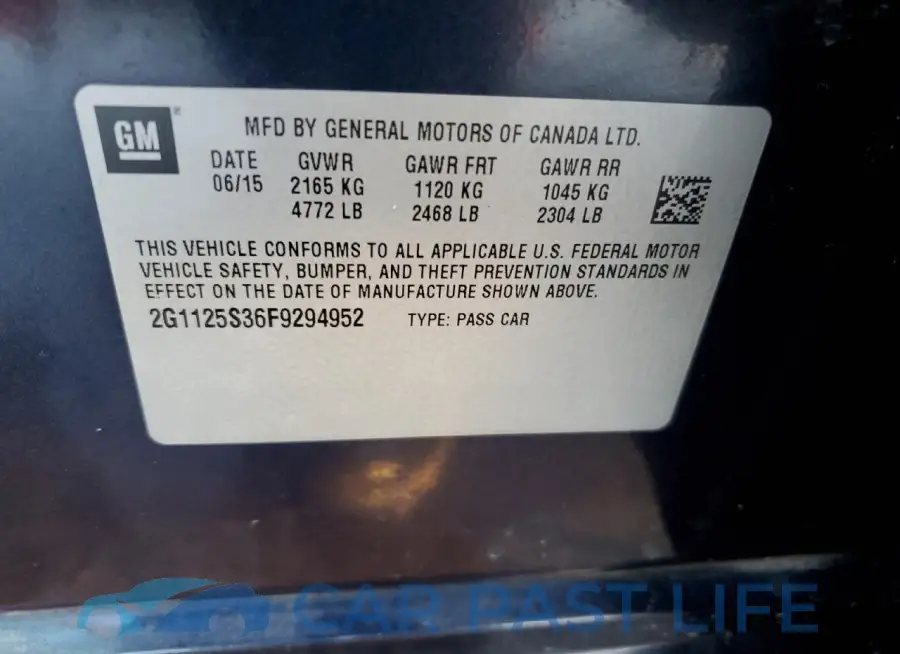2G1125S36F9294952# 12
