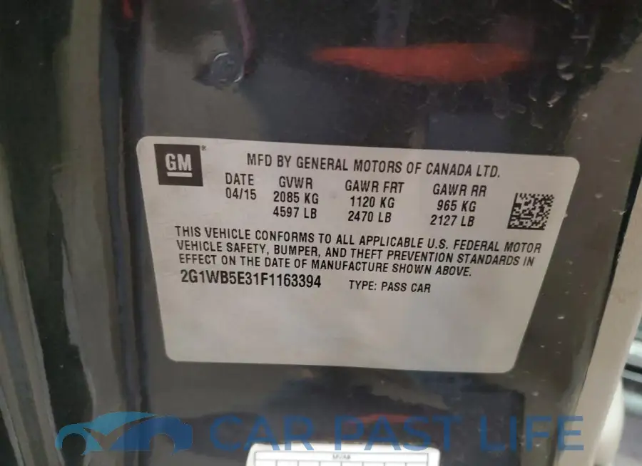 2G1WB5E31F1163394# 12